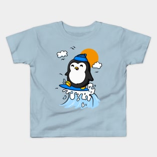 Penguin Surf Kids T-Shirt